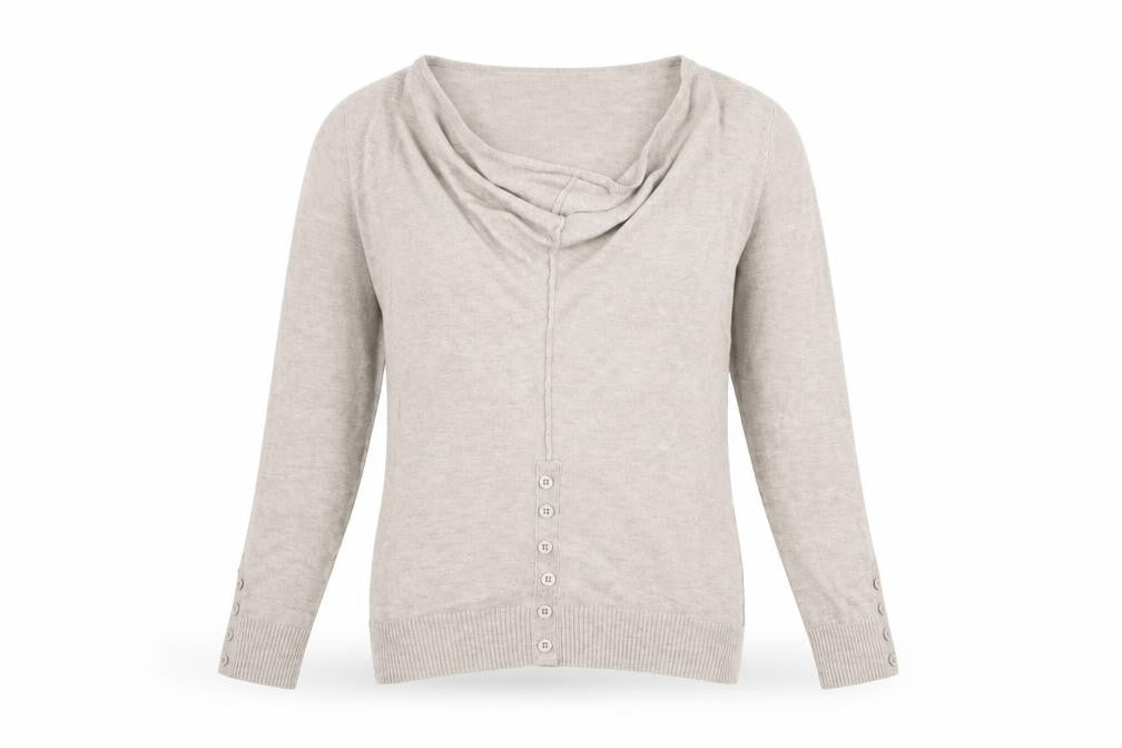 Front view of Fransa women’s beige jumper, size M