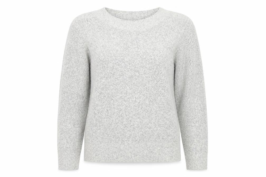 Front view of M&Co women’s grey jumper, size L