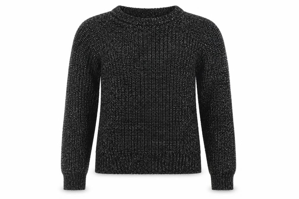 Front view of J N R D women’s black jumper, size S