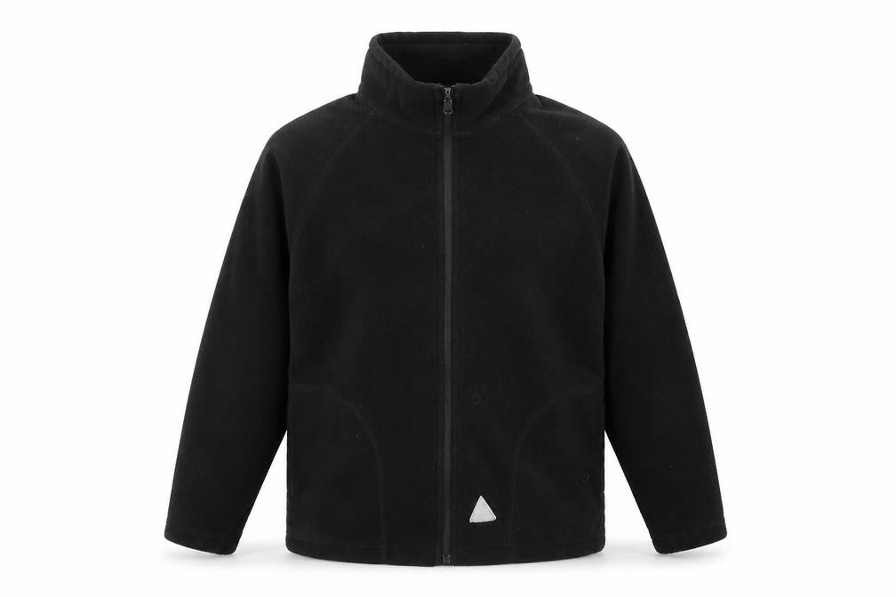 Front view of Result Core women’s black full zip jumper, size UK 10