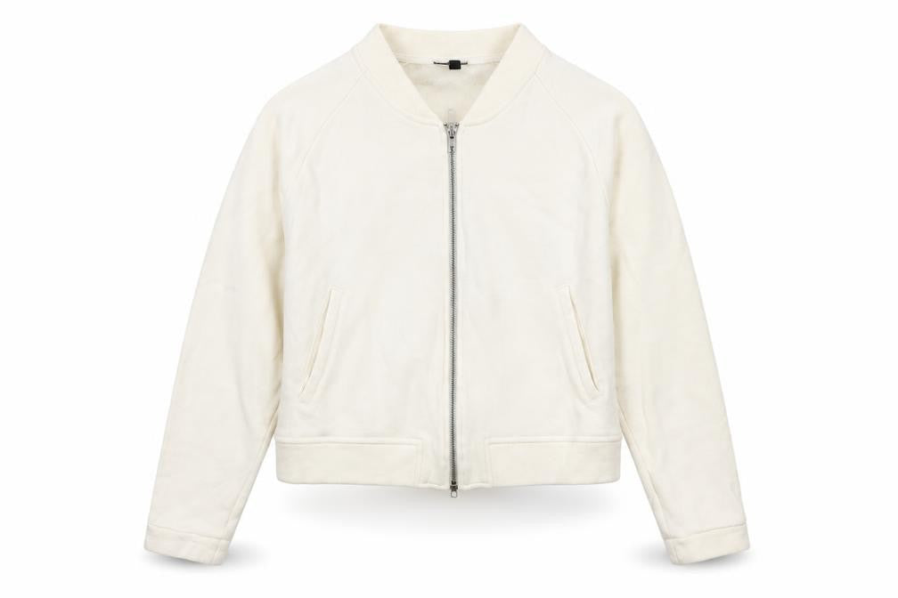 Front view of Moss Copenhagen women’s white jacket coat, size M