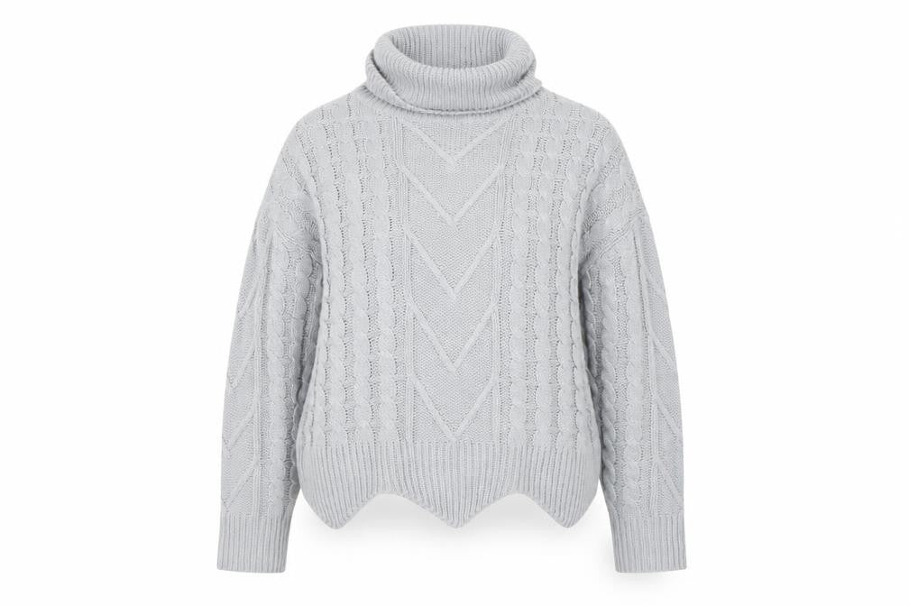 Front view of SHEIN women’s grey jumper, size L