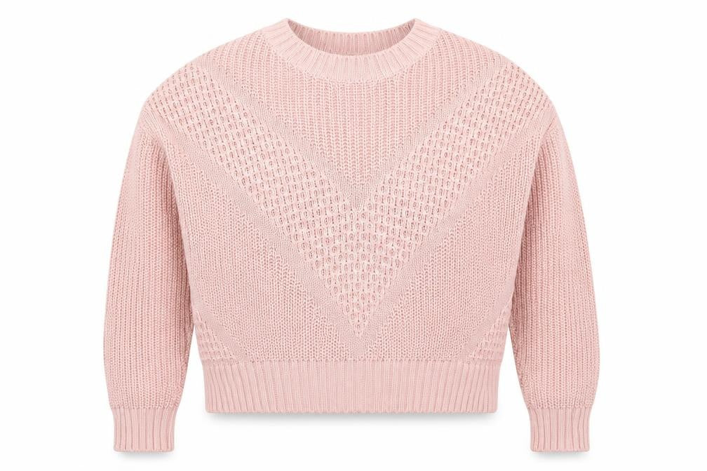 Front view of Divided women’s pink knit jumper, size XS, - oversized