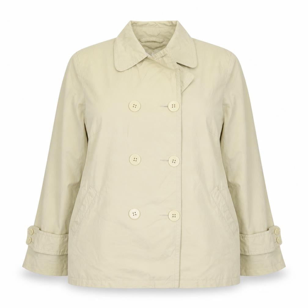 Front view of One women’s beige jacket, size UK 18