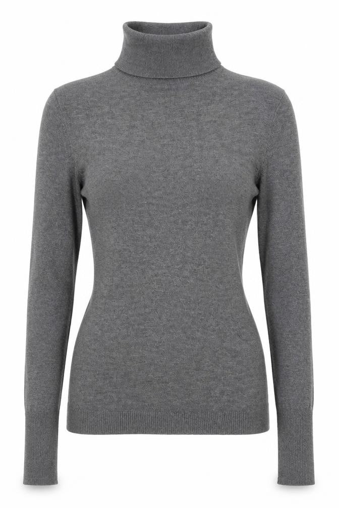 Front view of H&M women’s grey knit jumper, size XS