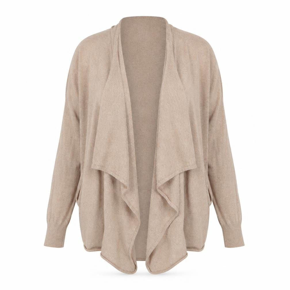 Papaya Womens Beige  Knit Cardigan Jumper Size L