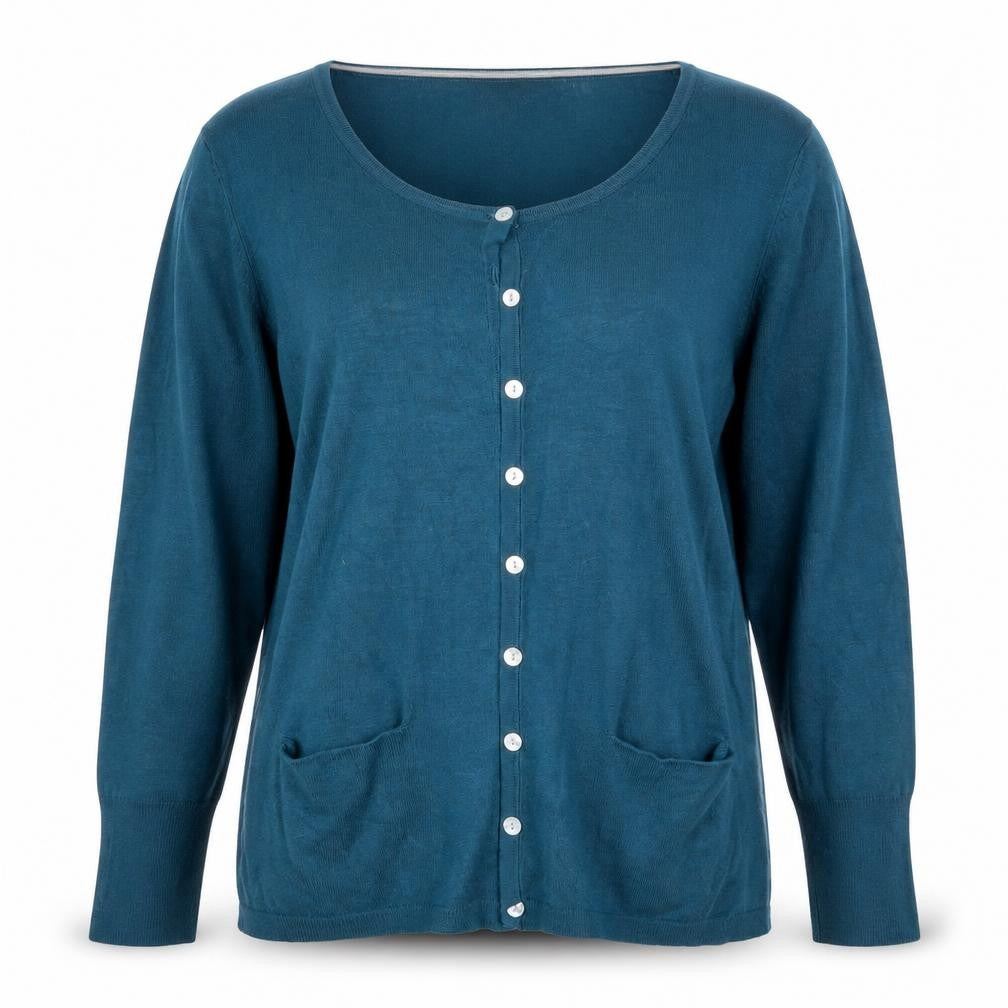 C&A Womens Blue  Knit Cardigan Jumper Size M