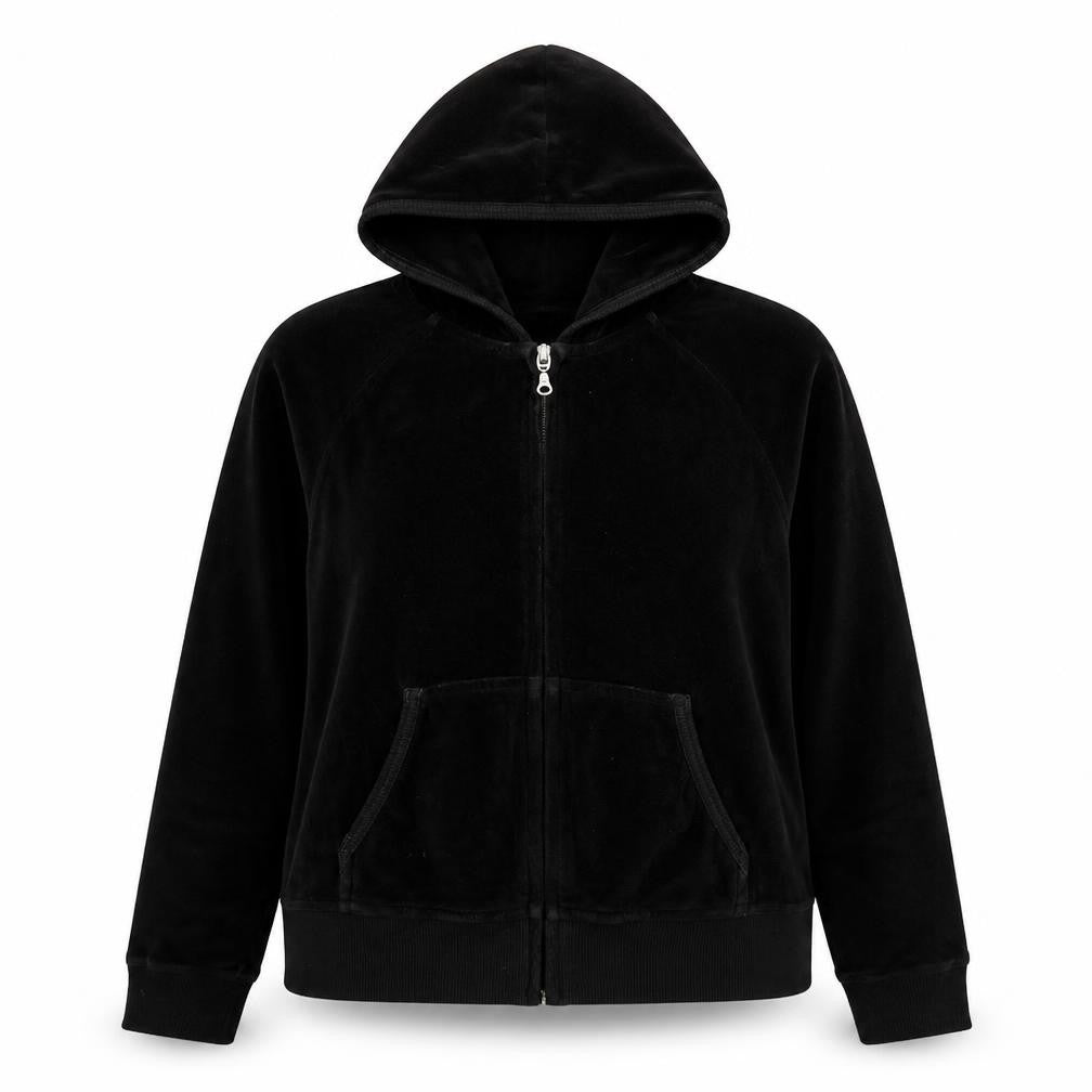 Front view of Marks & Spencer women’s black jacket coat, size UK 14