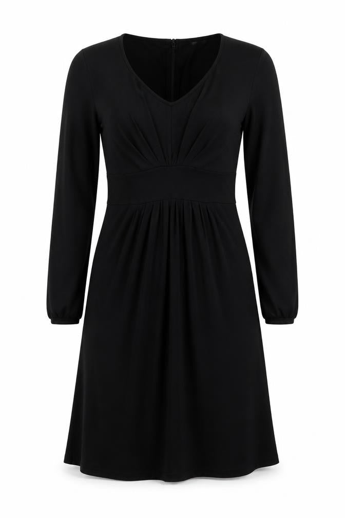 Front view of J&R women’s black a-line, size S