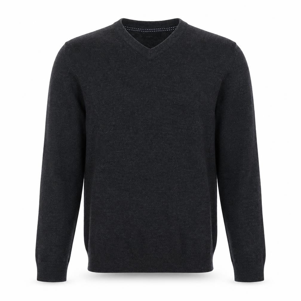Front view of M&Co men’s grey jumper, size S