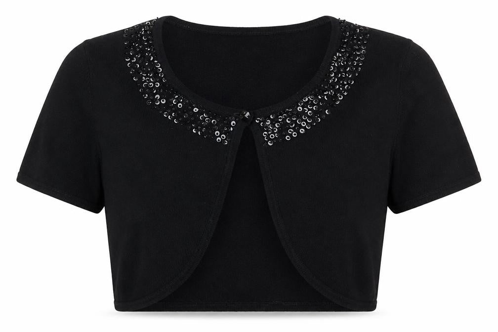 Debenhams Womens Black  Knit Cardigan Jumper Size 14