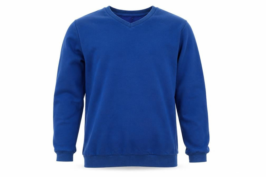 Front view of Marks & Spencer boys’ blue pullover sweatshirt, size 12-13, years