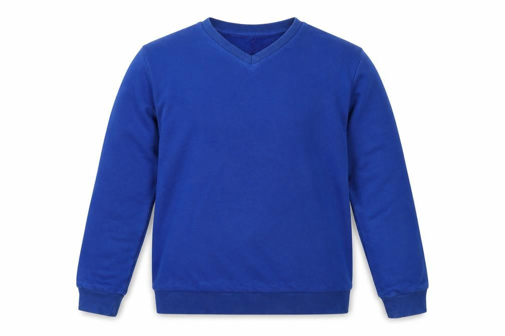 Front view of Marks & Spencer boys’ blue pullover sweatshirt, size 12-13, years