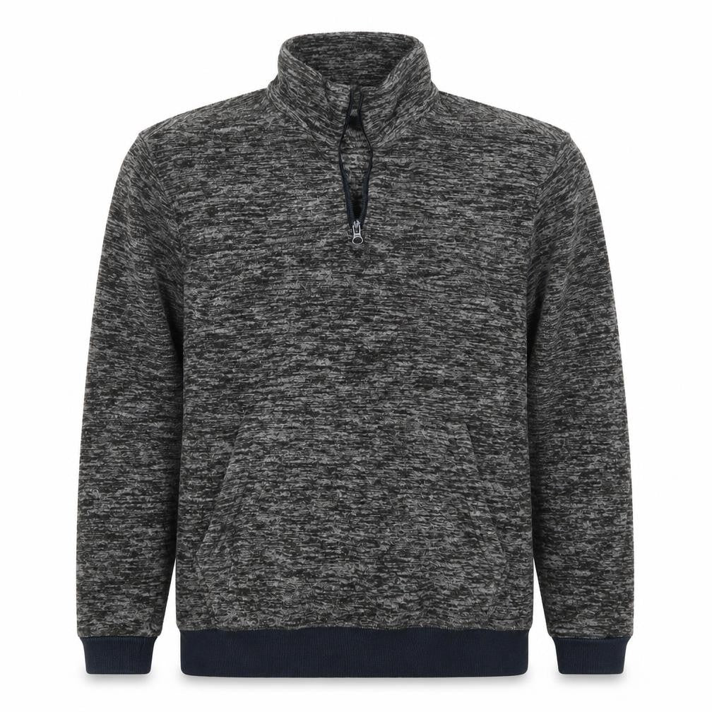 Front view of Matalan men’s grey fleece jacket, size S