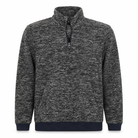 Front view of Matalan men’s grey fleece jacket, size S
