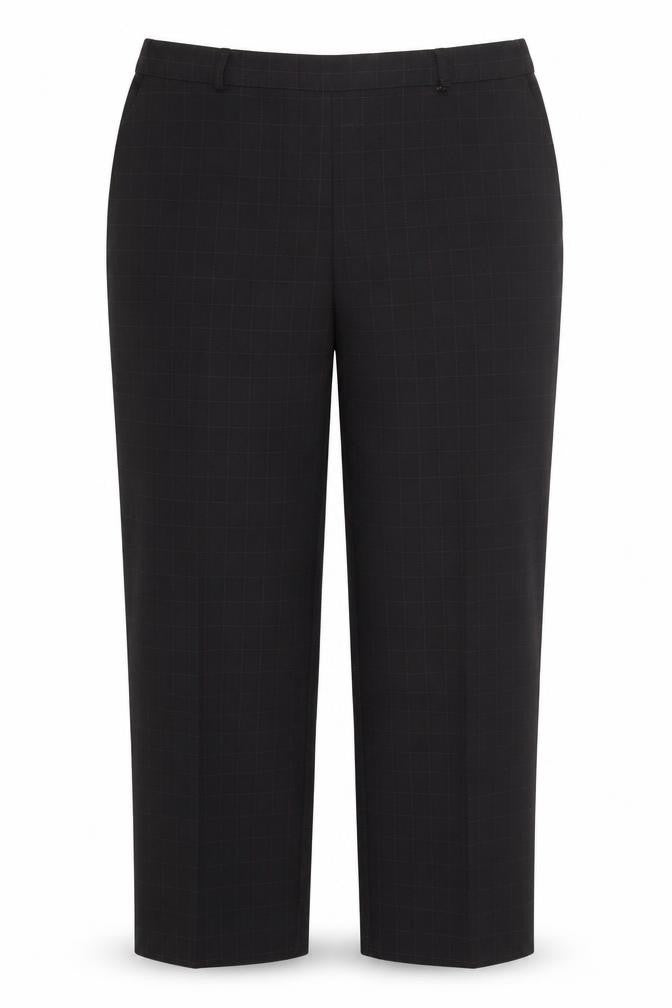 Marks and Spencer Womens Black Check  Trousers  Size 18 L26 in - Pink