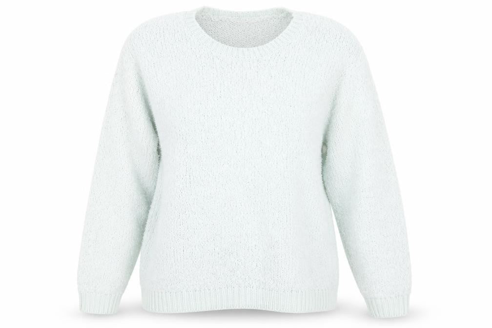 Front view of Peacocks women’s green jumper, size XL