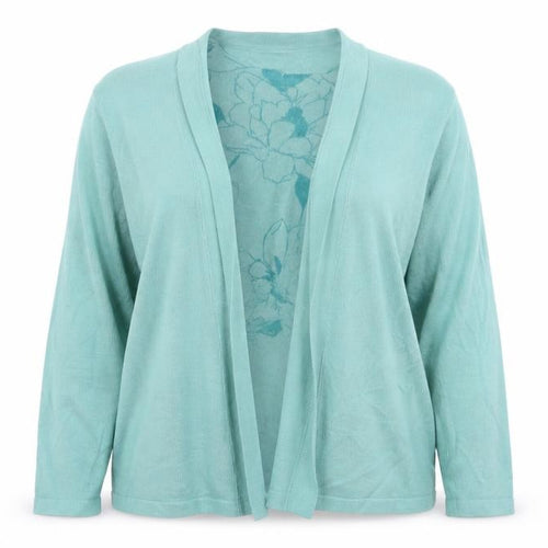 EWM Womens Green  Knit Cardigan Jumper Size 18  - Top and cardigan in one