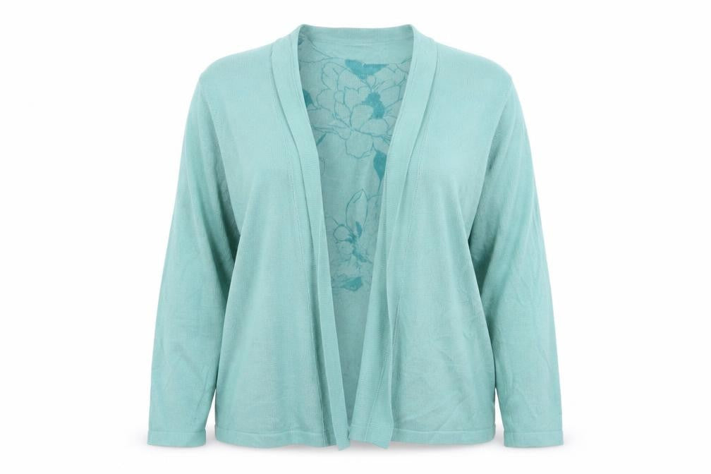 EWM Womens Green  Knit Cardigan Jumper Size 18  - Top and cardigan in one