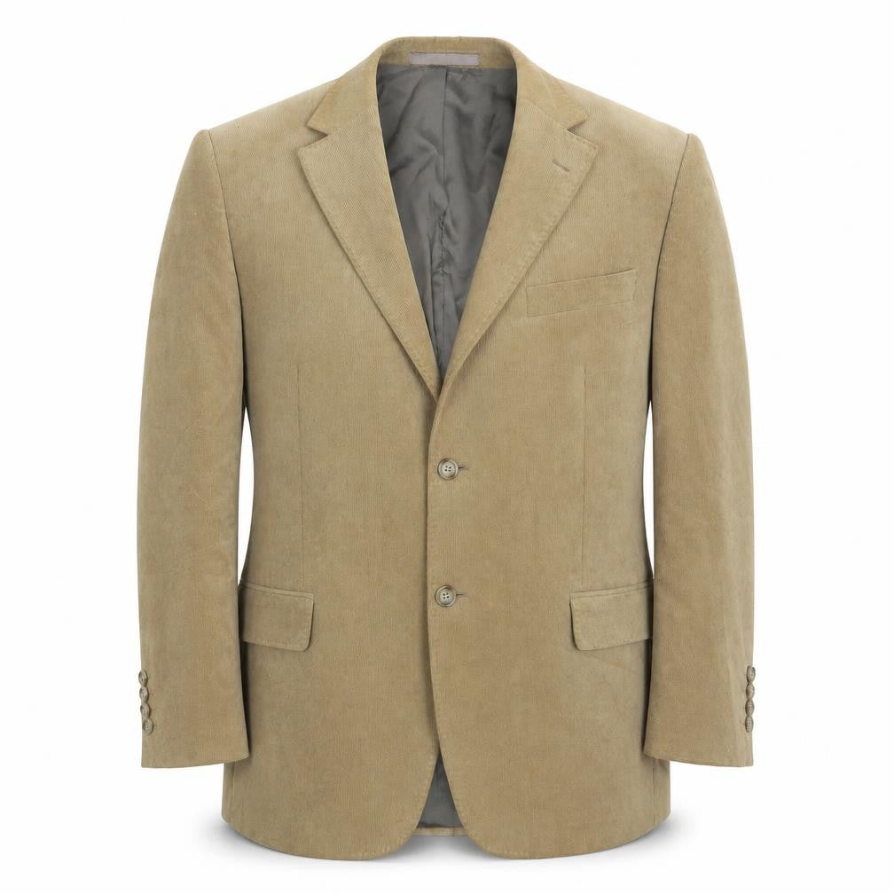 Front view of Marks & Spencer men’s beige jacket suit jacket, size 42