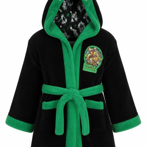 BHS Boys Black Geometric   Robe Size 2-3 Years  - Ninja Turtls