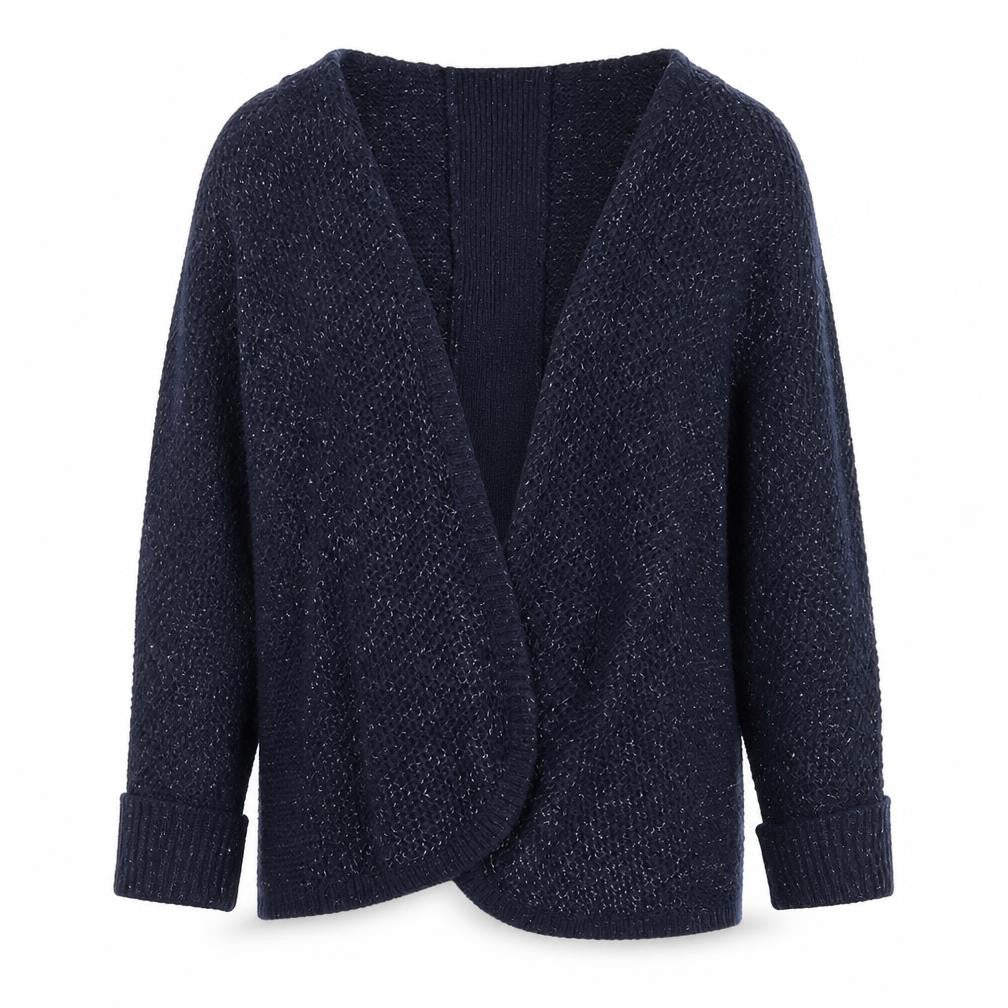 Front view of Atmosphere women’s blue knit jumper, size UK 12