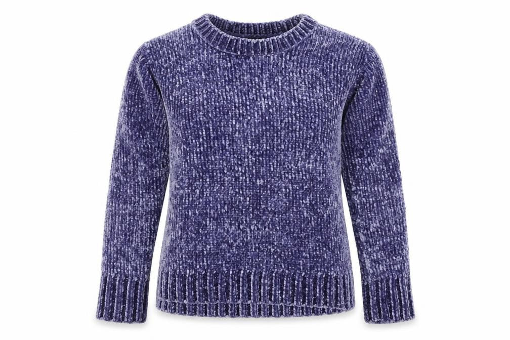 Front view of Primark women’s blue knit jumper, size UK 4