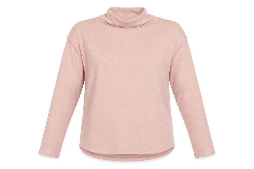 Front view of Atmosphere women’s pink knit jumper, size UK 6