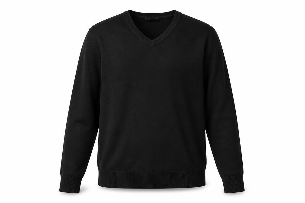 Front view of Burton men’s black jumper, size S