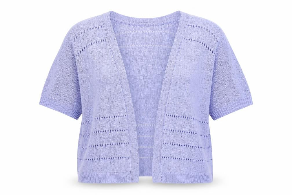 Front view of BHS women’s blue jacket, size UK 14