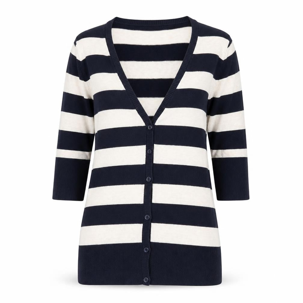 ASOS Womens Blue Striped  Cardigan Jumper Size 12