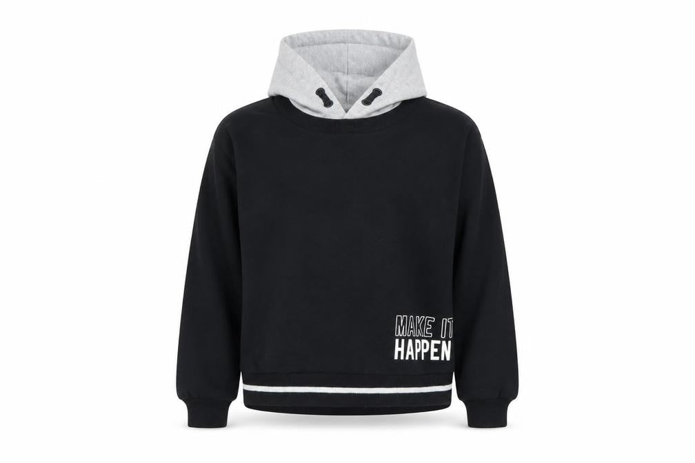Front view of Primark girls’ grey pullover hoodie, size 10, years