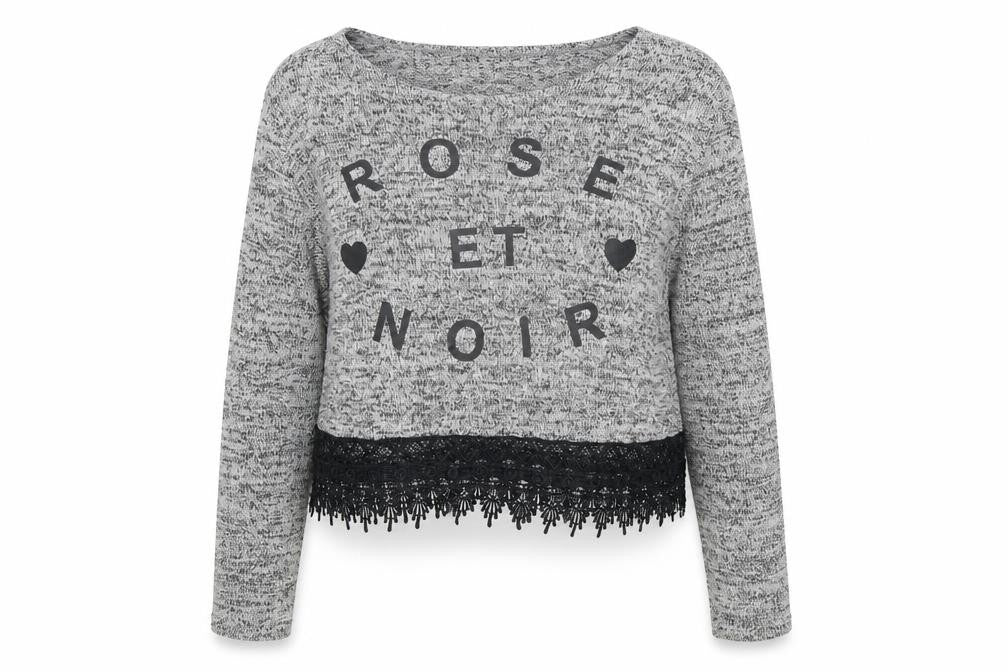 Front view of H&M women’s grey jumper, size L