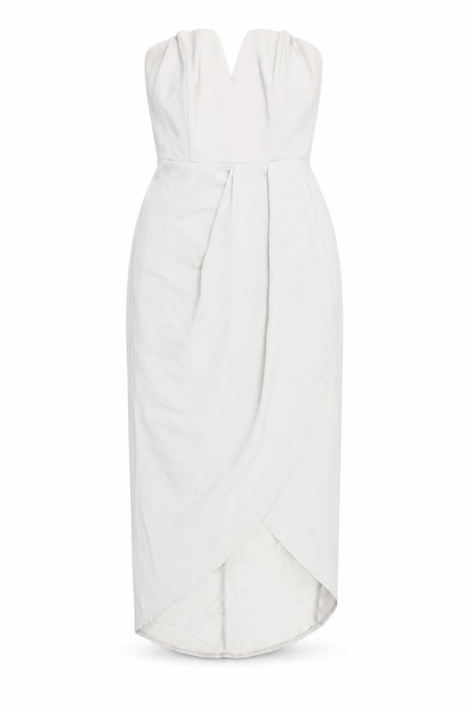 Front view of Luvalot women’s grey sheath, size UK 10