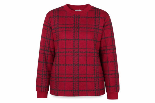 Front view of Next women’s multicoloured check jumper, size UK 14