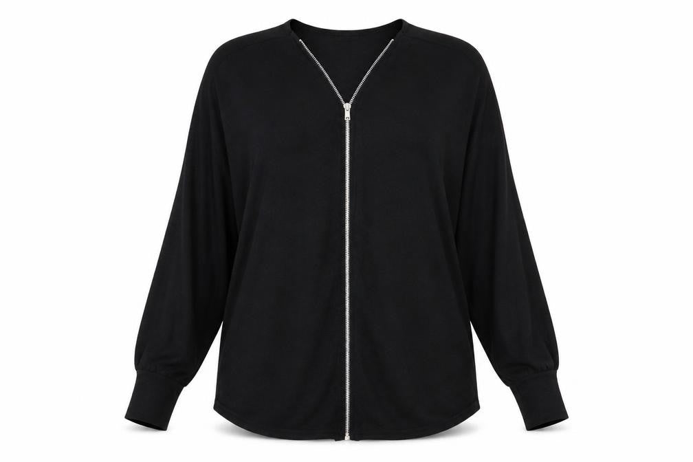 Front view of Select women’s black jumper, size UK 12