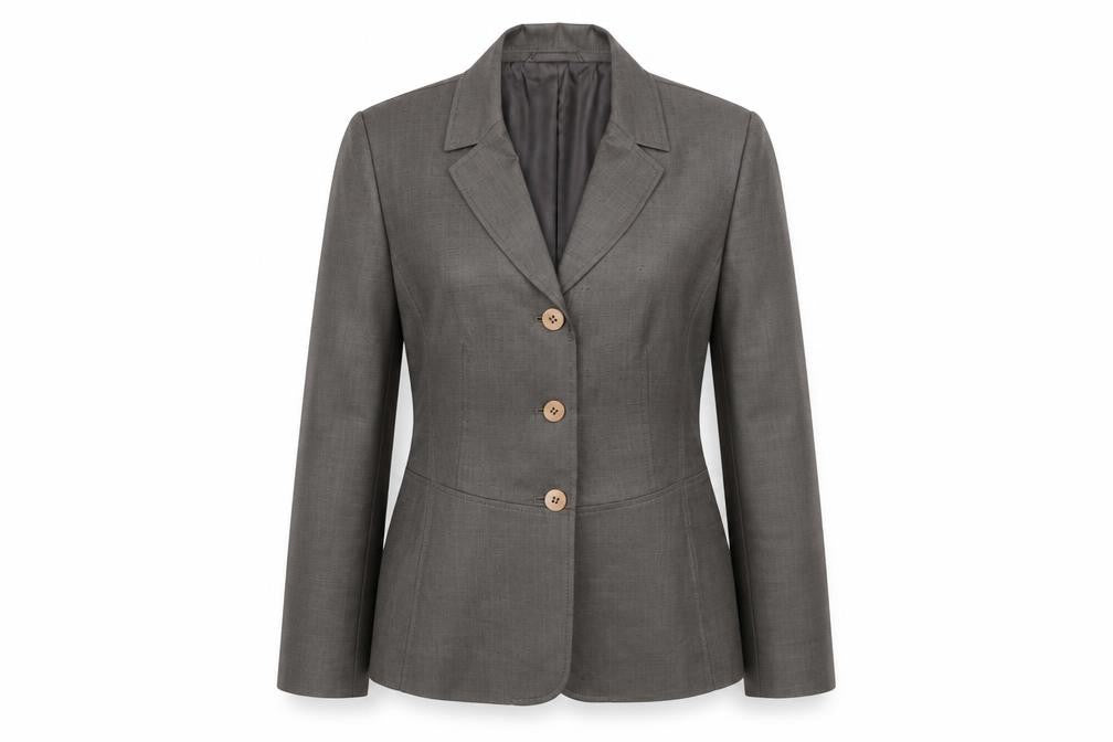 Front view of Precis women’s grey jacket suit jacket, size UK 10