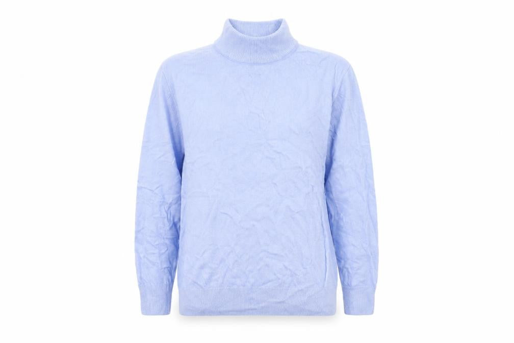 Front view of isabelle women’s blue knit jumper, size M