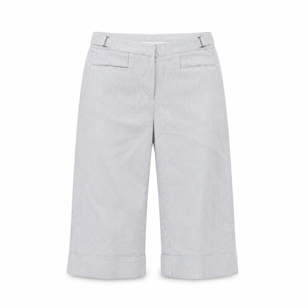 FARH Womens Blue Striped  Cropped Trousers Size 28 in
