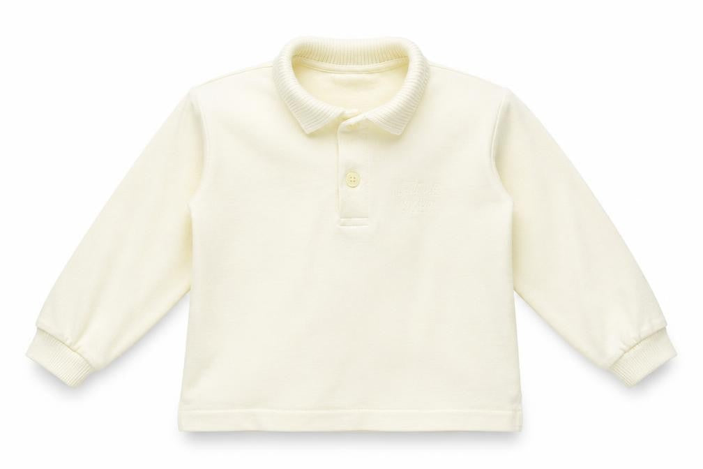 Front view of Boots Baby Yellow Basic Polo, size 12-18, Months