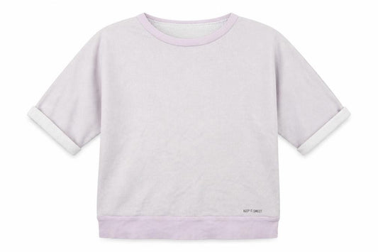 Front view of fiftyfive women’s purple basic casual, size S
