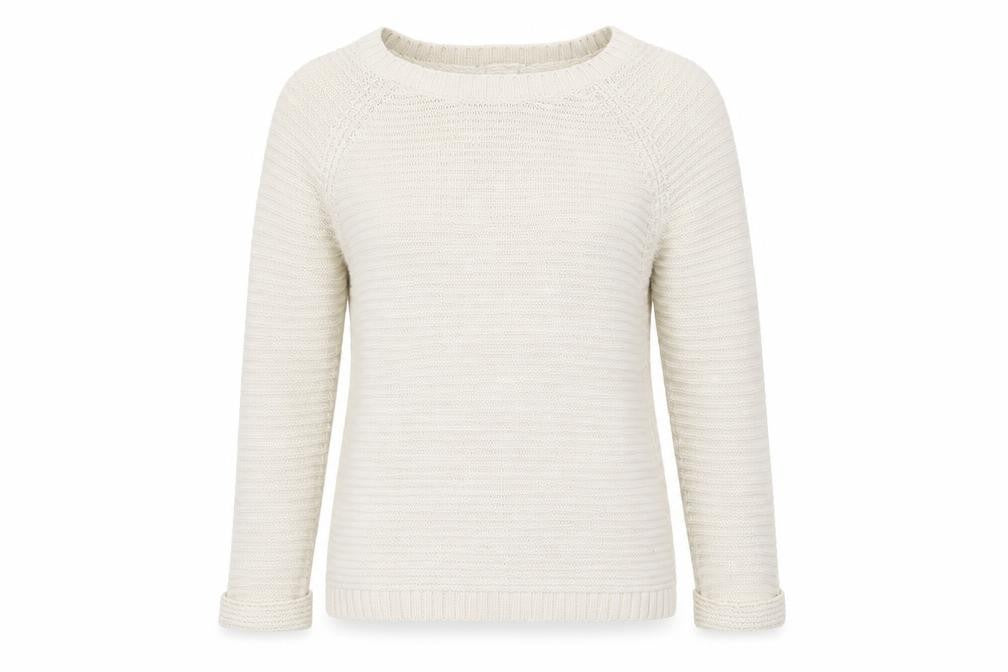 Front view of Wallis women’s white knit jumper, size S