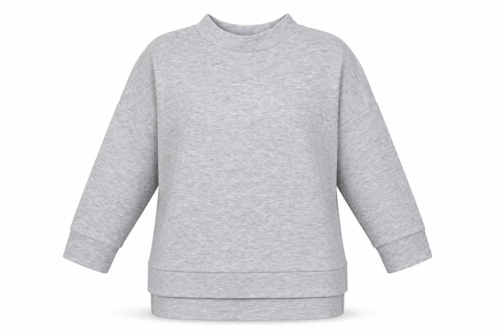 Front view of Peacocks women’s grey jumper, size UK 12