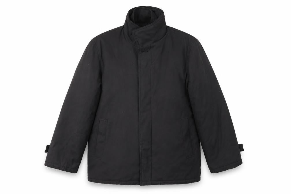 Front view of VANZER women’s black jacket coat, size L