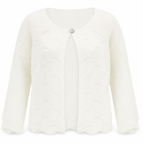 ENVY US Womens Ivory   Cardigan Jumper Size M