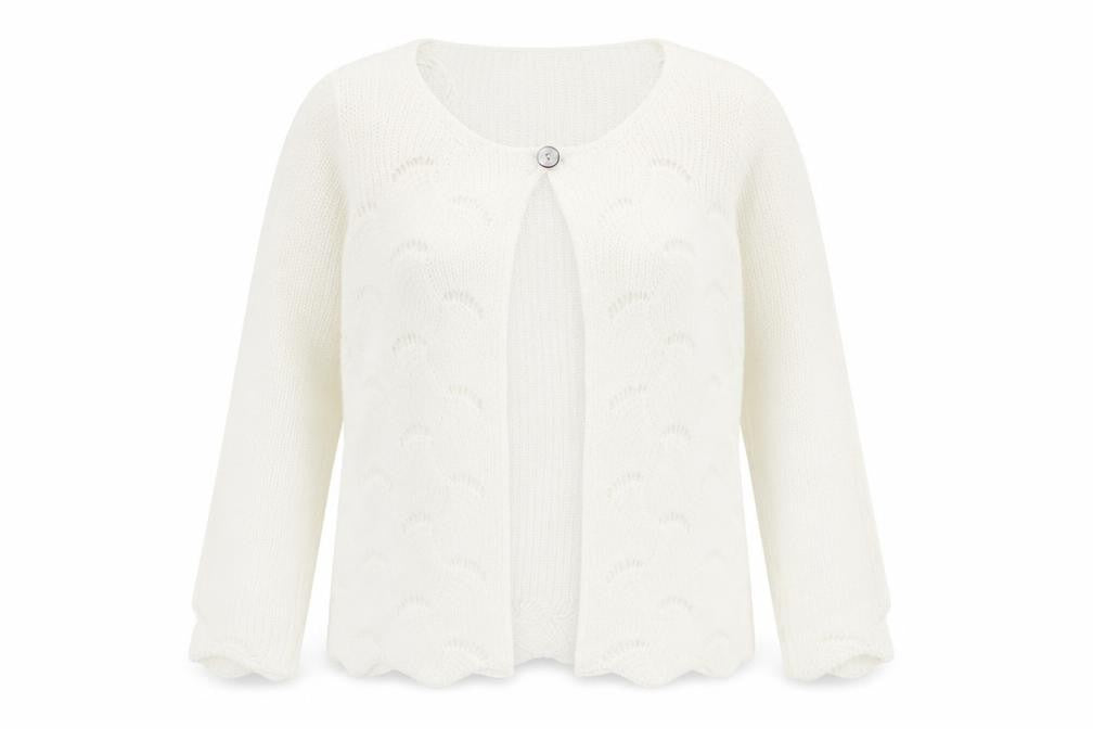 ENVY US Womens Ivory   Cardigan Jumper Size M