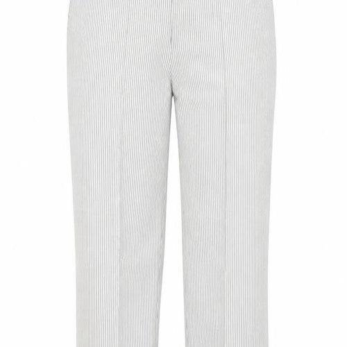 BM, Womens White Striped  Trousers  Size 16 L27 in