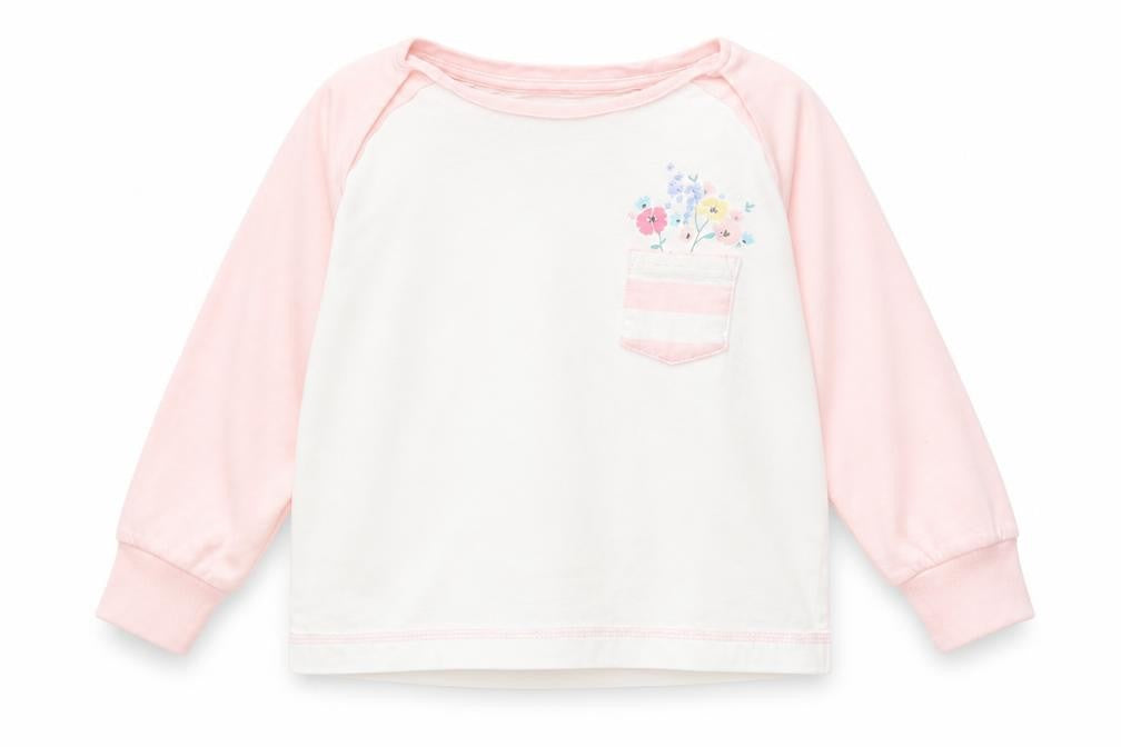 Front view of Matalan girls’ white basic t-shirt, size 2-3, years