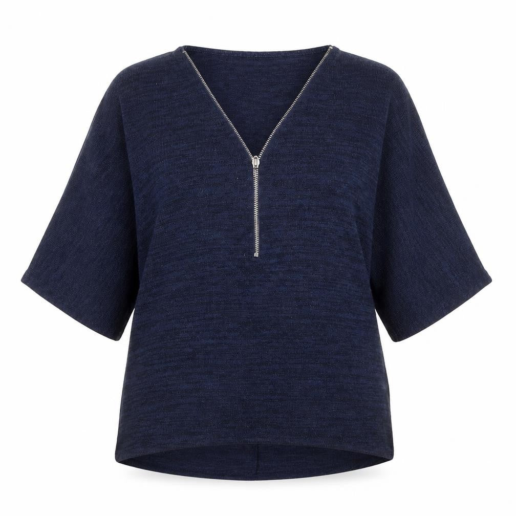 Front view of New Look women’s blue jumper, size S