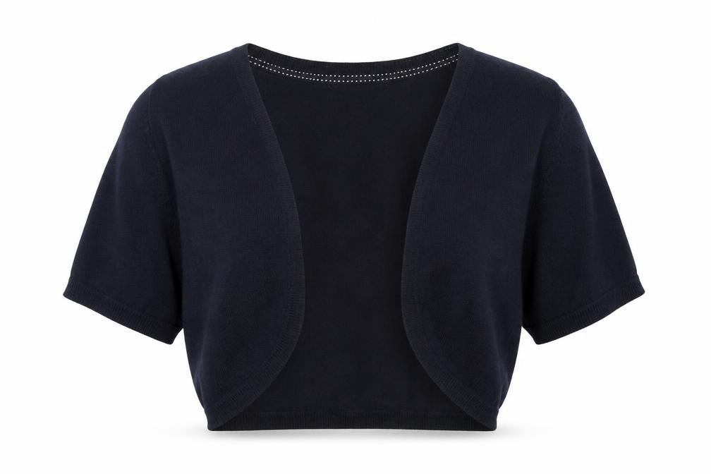 Front view of M&Co women’s black cardigan jumper, size M